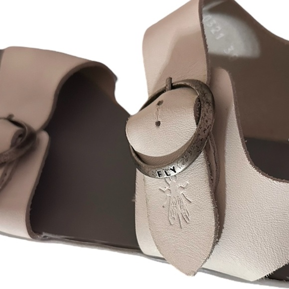 Fly London Masa Off-White Soft Leather Sandal Buckle Comfortable Support Boho - Picture 13 of 15